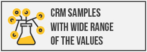 Our CRM samples have a wide range of the quality parameters, with points in different values.